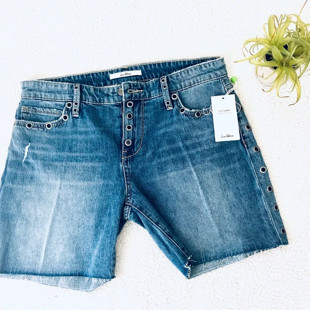 NWT Sam Edelman The Derby Grommet Bermuda Shorts